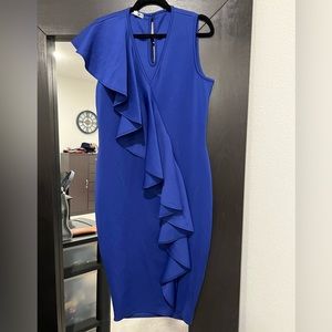 Royal blue body con